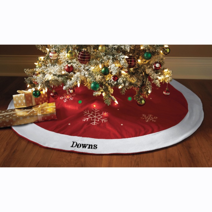 Lit Snowflake Tree Skirt, , large