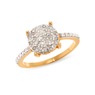 Diamond Round Cluster Ring, , large