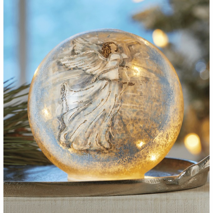 Lit Angel Globe, , large