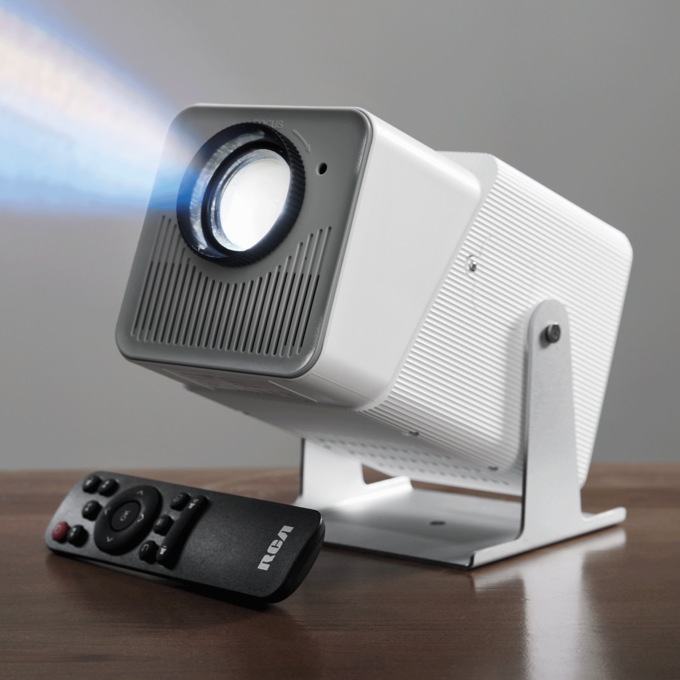 Intelligent Galaxy Mini LCD Projector, White, large