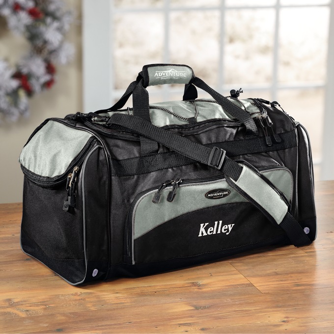 Personalized Duffel Bag with Shoe Pocket and Lockable Zips, , large