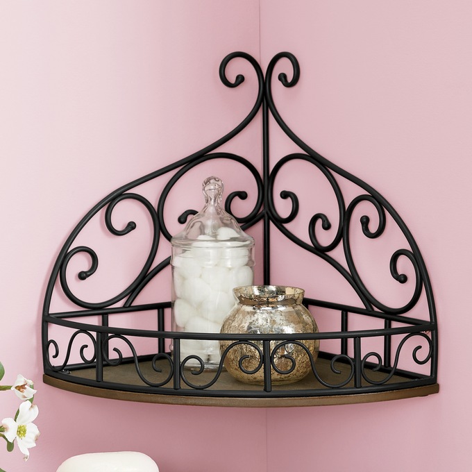 Scroll Corner Wall Shelf, , large