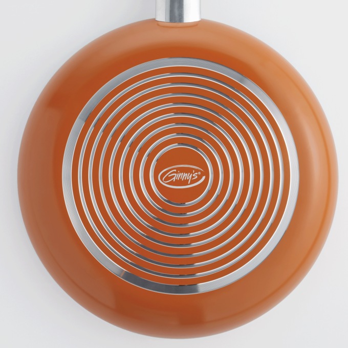 Ginny's 24-Piece Nonstick Kitchen Essentials Cookware Set, Sunset Orange, large