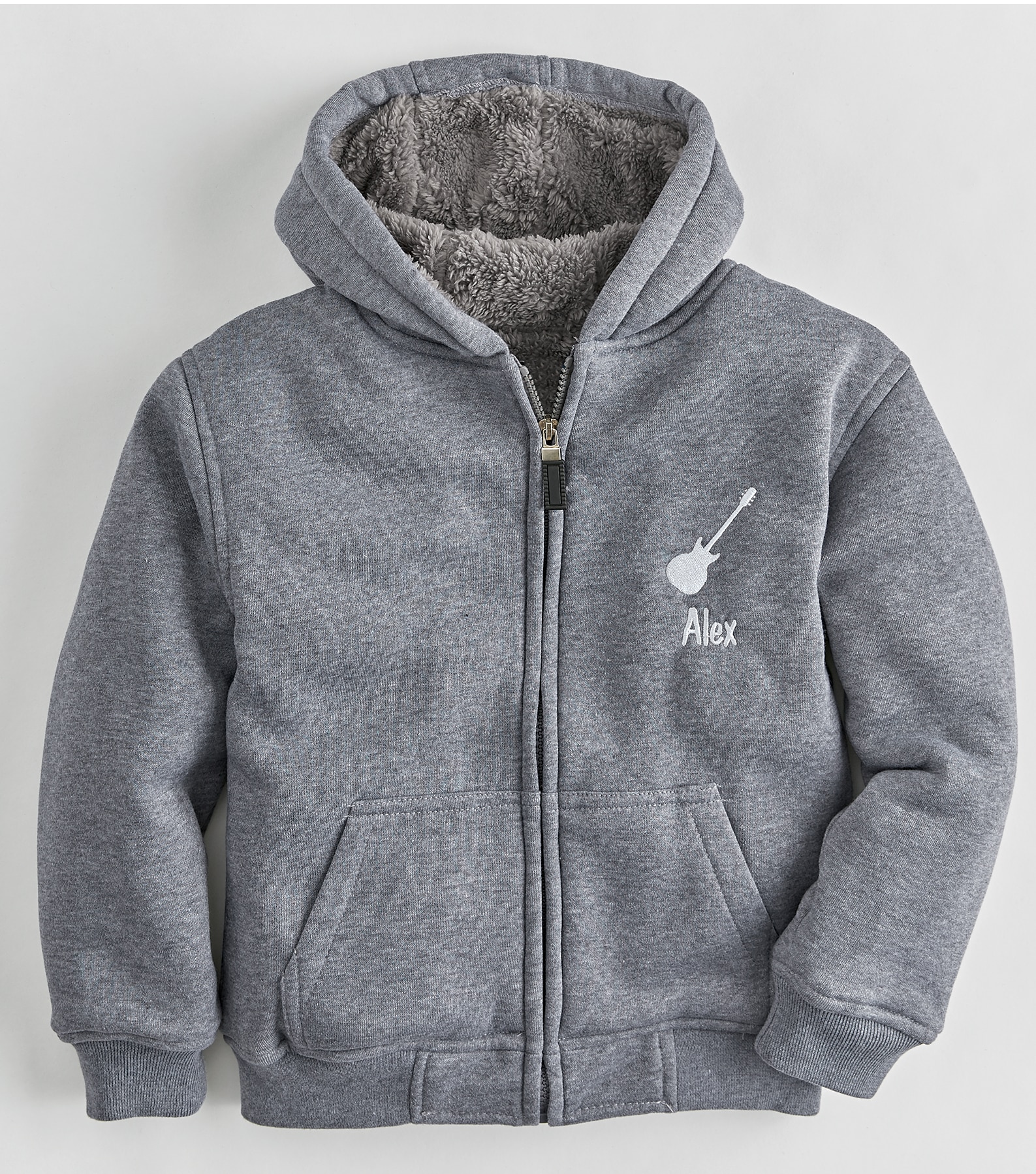 sherpa lined zip hoodie