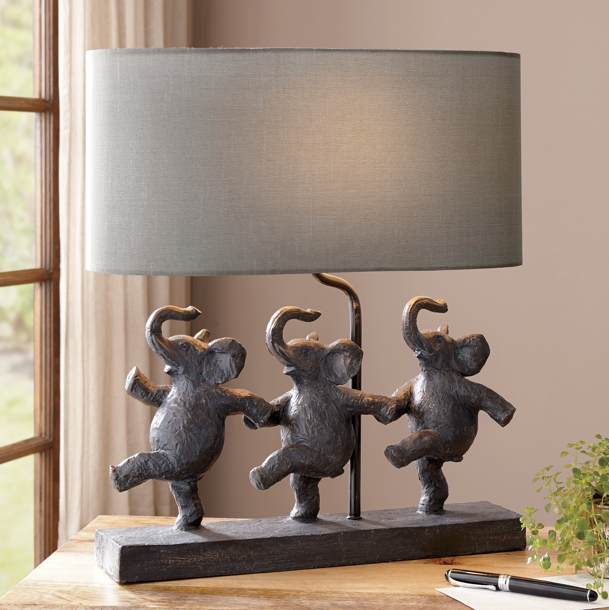 Dunelm elephant lamp top