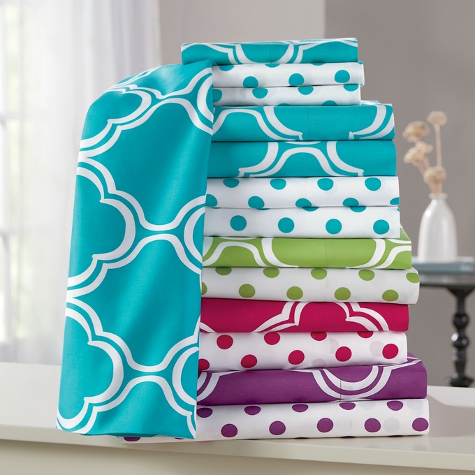 Color Connection Geo Dot 2-Pack Microfiber Sheet Set, , large