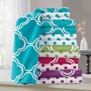Color Connection Geo Dot 2-Pack Microfiber Sheet Set, , large