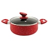 Chef Tested 11-Piece Granite Ceramic Nonstick Cookware Set, Red, large