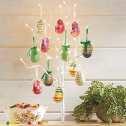 24-Inch LED Lighted Ornament Tree for Year-Round Decorating, , large