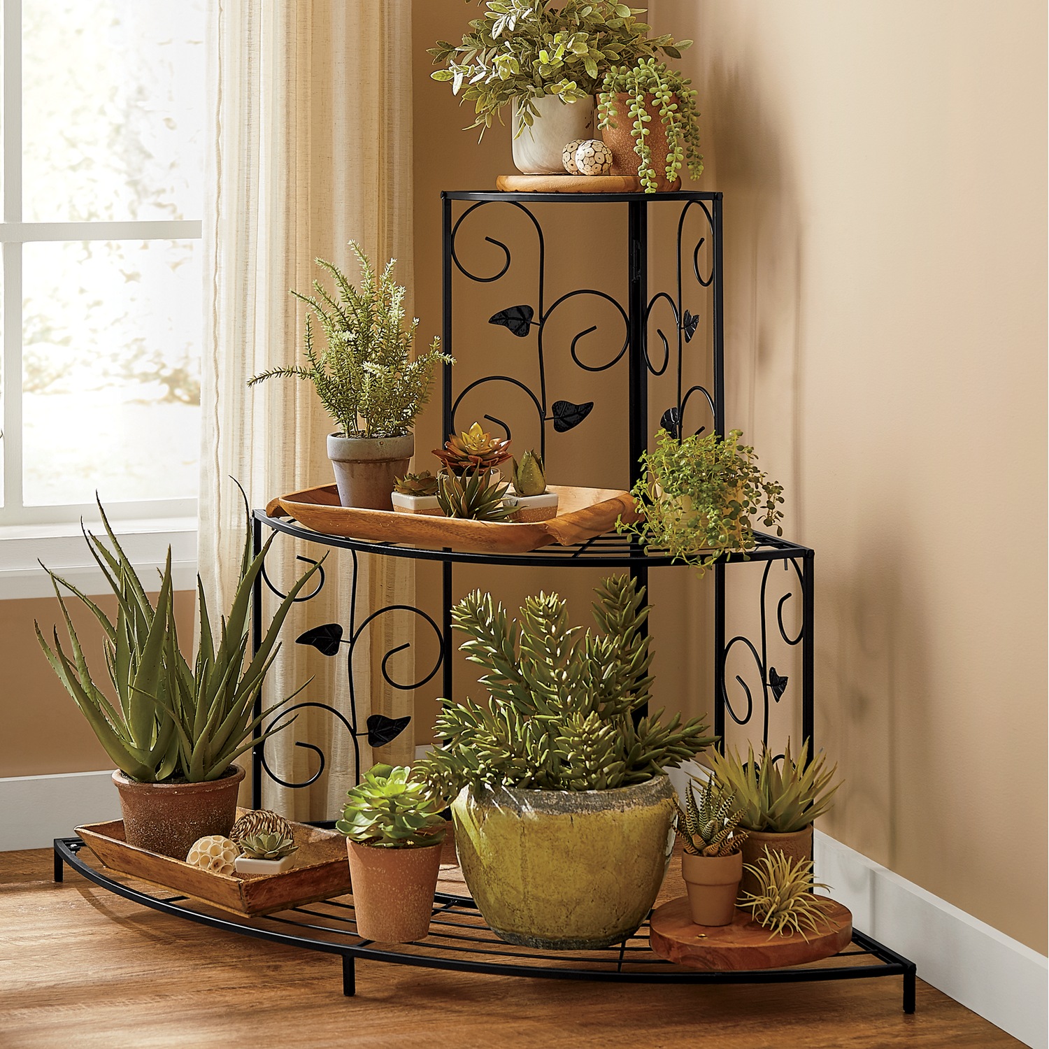 Corner Plant Stand | Ginny's Stand it in a corner for a green cranny to the power of three.