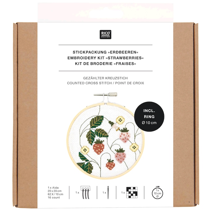 4" Cross Stitch Kit, , large