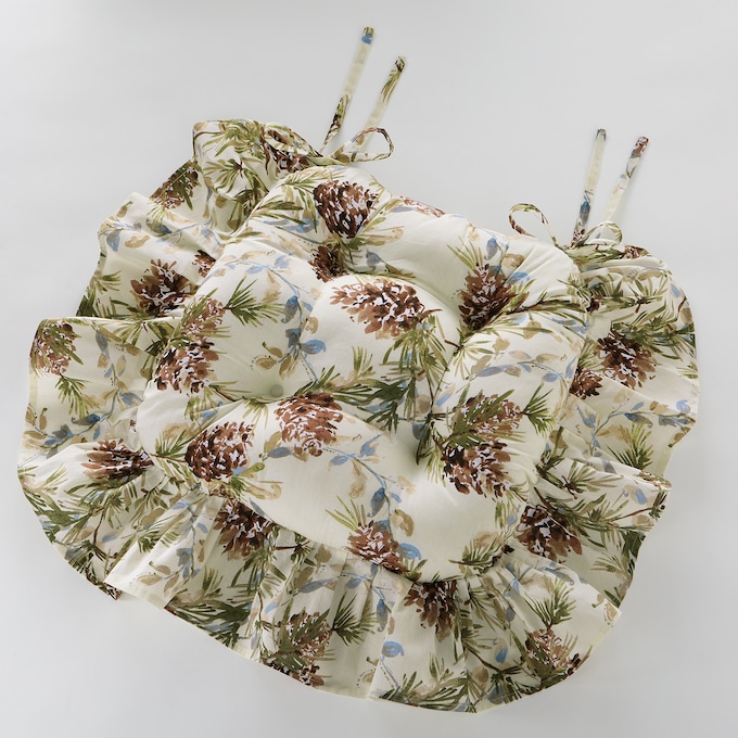 Harper Ruffled Chair Cushion, , large