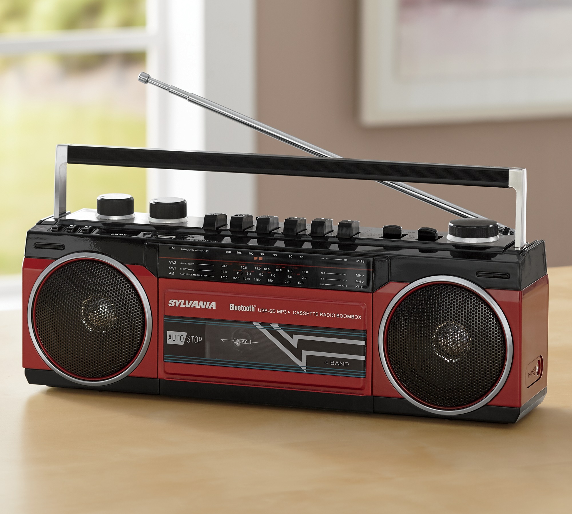 Sylvania bluetooth cassette radio boombox clearance