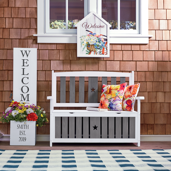 Croft Garden Bench with Storage, , large