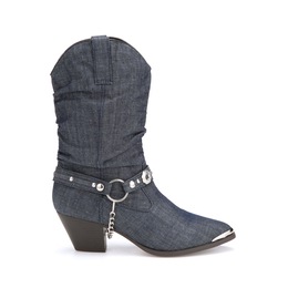 denim slouch boots