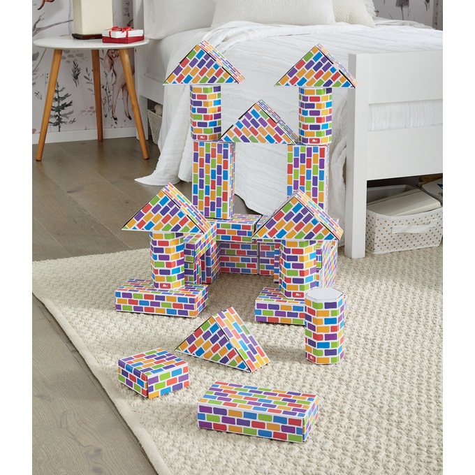 40-Piece Cardboard Brick Set, , large