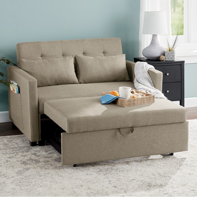 Cali Convertible Sleeper Loveseat, , large