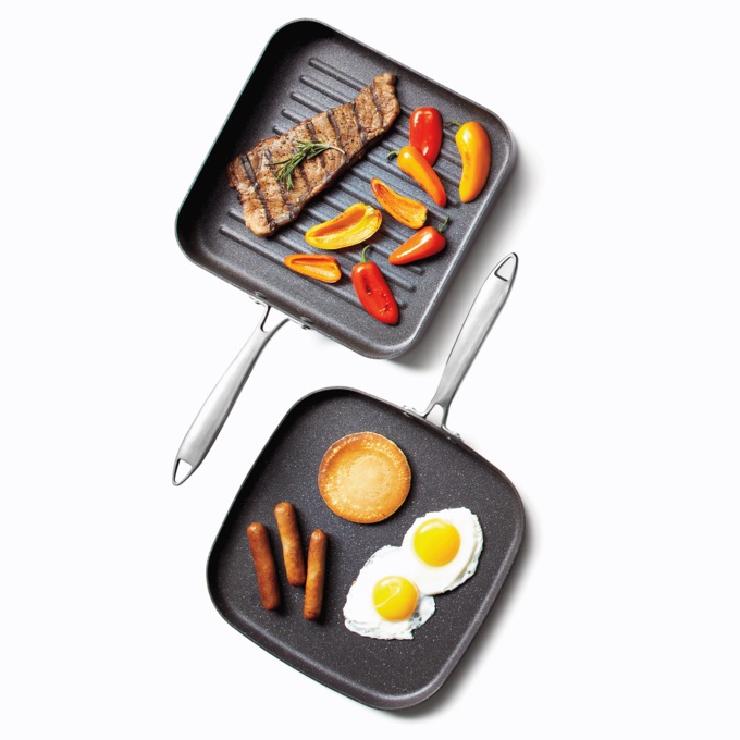 2-Piece Granitestone Diamond Pro Grill Griddle Set, , large