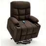 Colton Lift Recliner with Heat & Massage, Brown, large