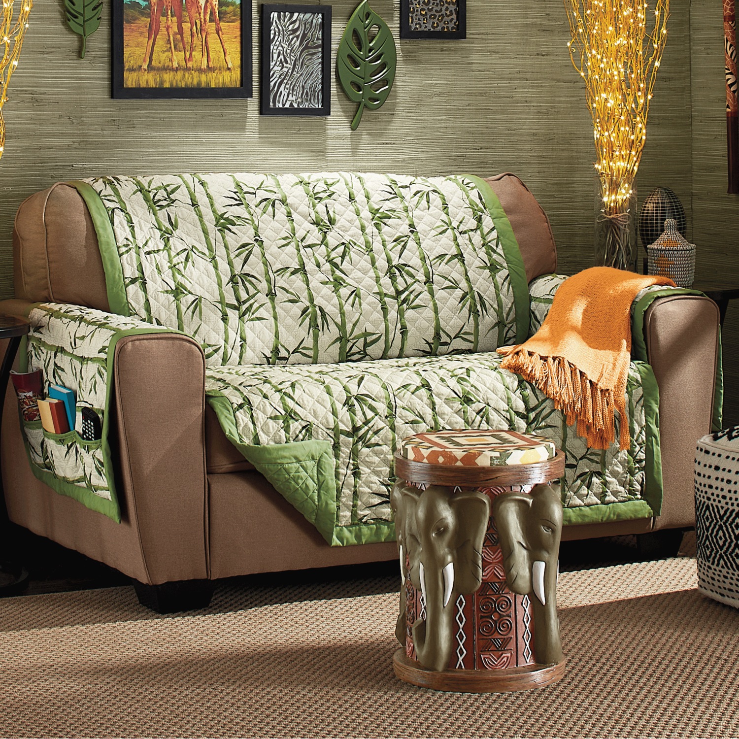 Bamboo Print Furniture Protector | Ginny's