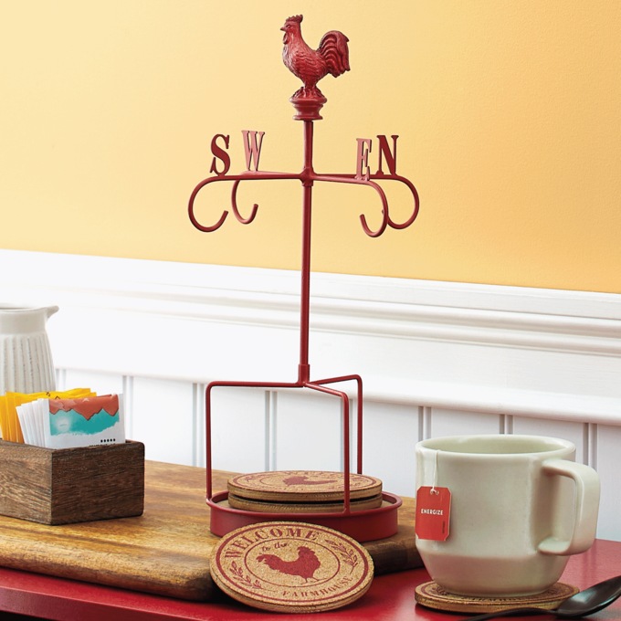 Coffee Cup Rack with Coasters, , large