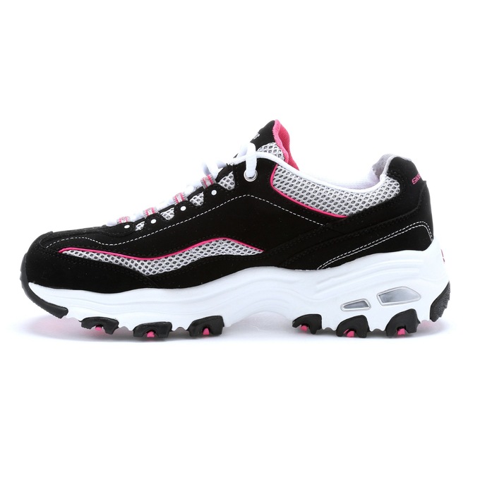 Women's Skechers D'Lites - Life Saver Shoe, Black White Pink, large