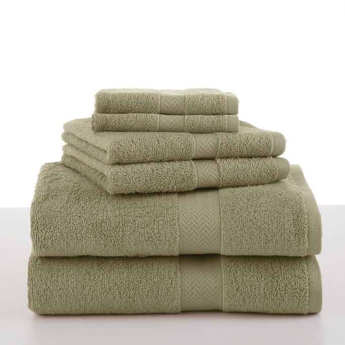 6-Piece Ringspun Cotton Towel Set, , large