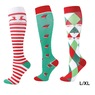 3-Pack Moderate Compression Christmas Socks, , large