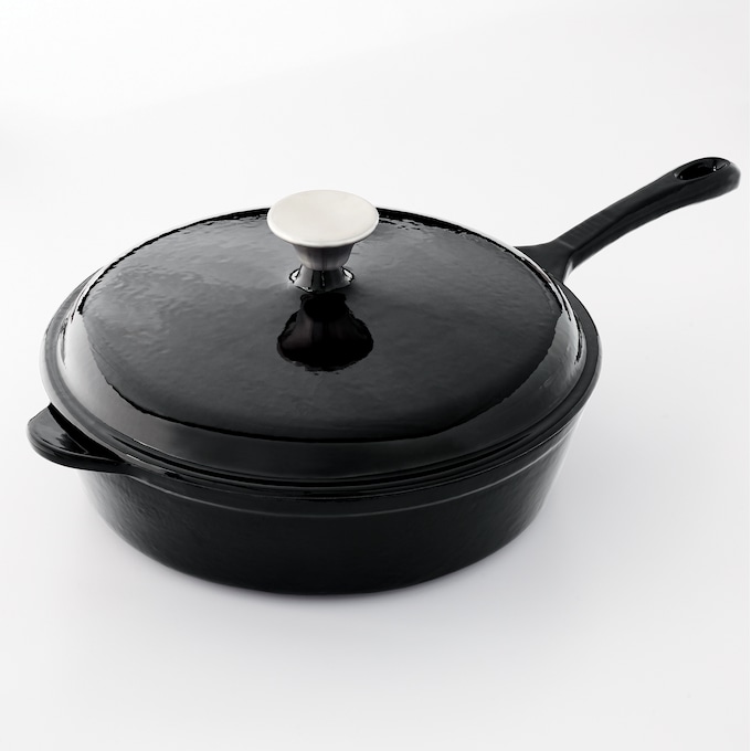 3-Qt. Enameled Cast Iron Chicken Fryer, , large