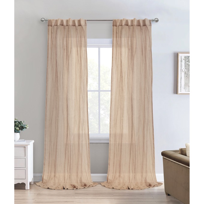 Paloma Broomstick Vintage Pleated Sheer Panel, , large