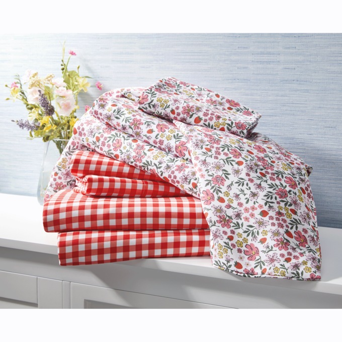 Strawberry Fields 2-Pack Microfiber Sheet Set, , large
