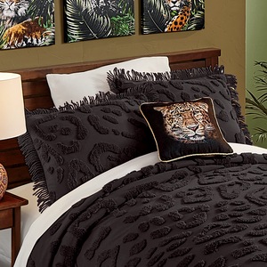 Leopard Chenille Sham, , large
