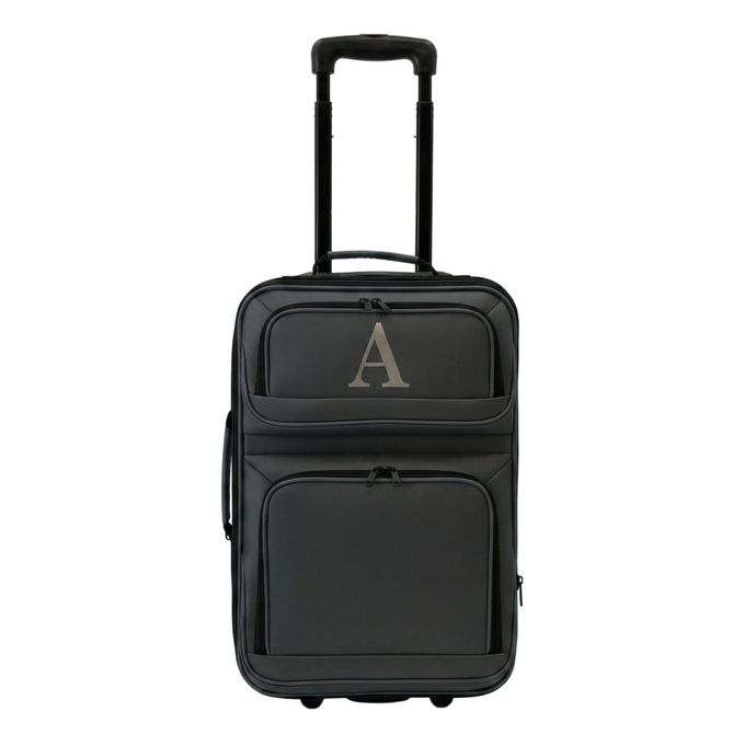 Montgomery Ward Personalized 3-Piece Soft-Sided Carry-On Set, Graphite, large