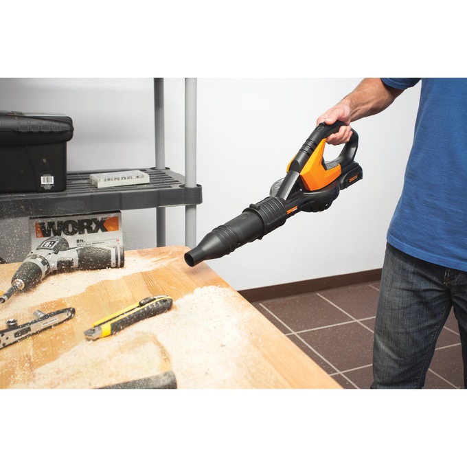 Worx 20V Power Share Cordless Leaf Blower/Sweeper, , large