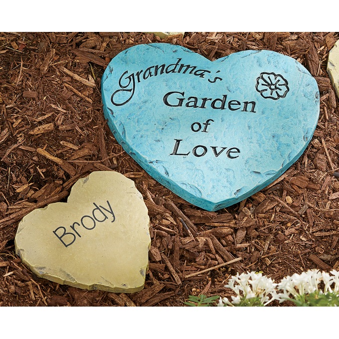 Personalized Mom/Grandma Garden Stone with Child/Grandchild Stone, , large