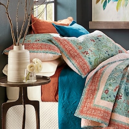 Anita Quilted Floral Sham, , large