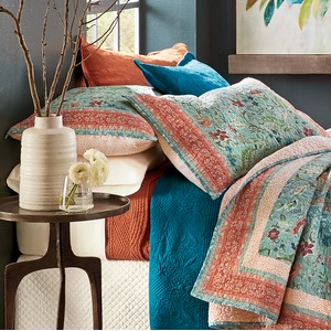 Anita Quilted Floral Sham, , large