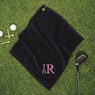 Personalized Stacked Monogram Golf Towel, Baby Pink, large