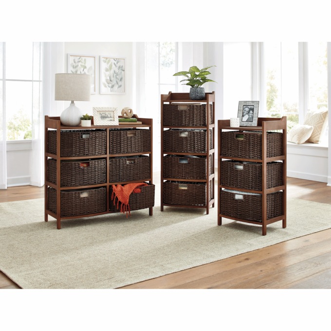 Curved Cabinet Basket Storage, , large