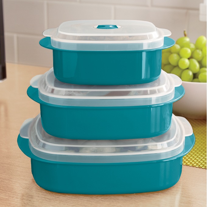 Rubbermaid 6pc Food Storage Container Set (3 containers, 3 lids)