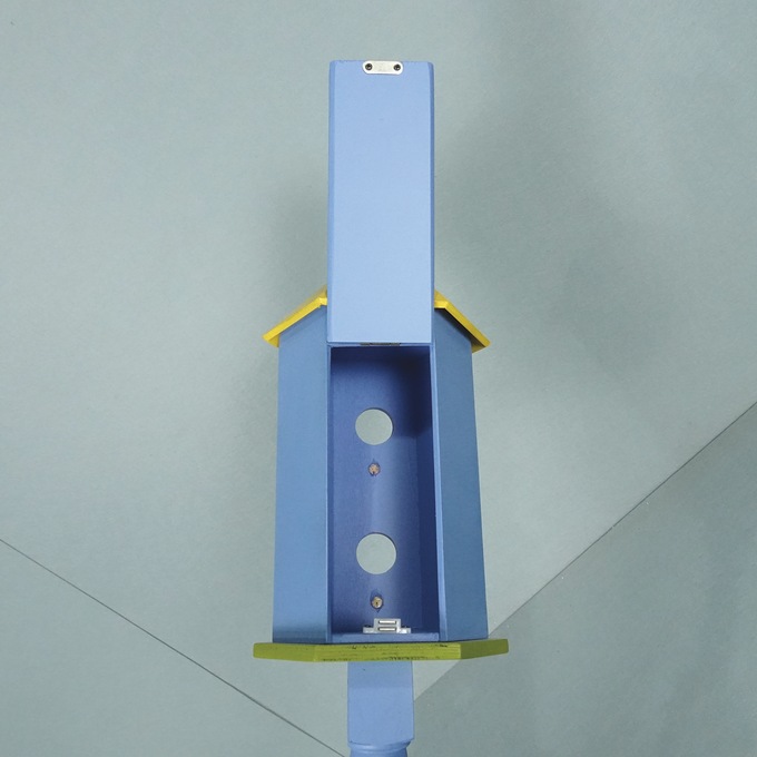 28" Bright Pedestal Birdhouse, , large