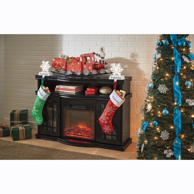 Lit Snowflake Stocking Holder, , large