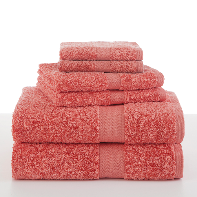 6-Piece Ringspun Cotton Towel Set, , large
