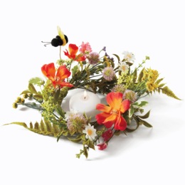 Summer Bloom Bee Candle Ring, , large
