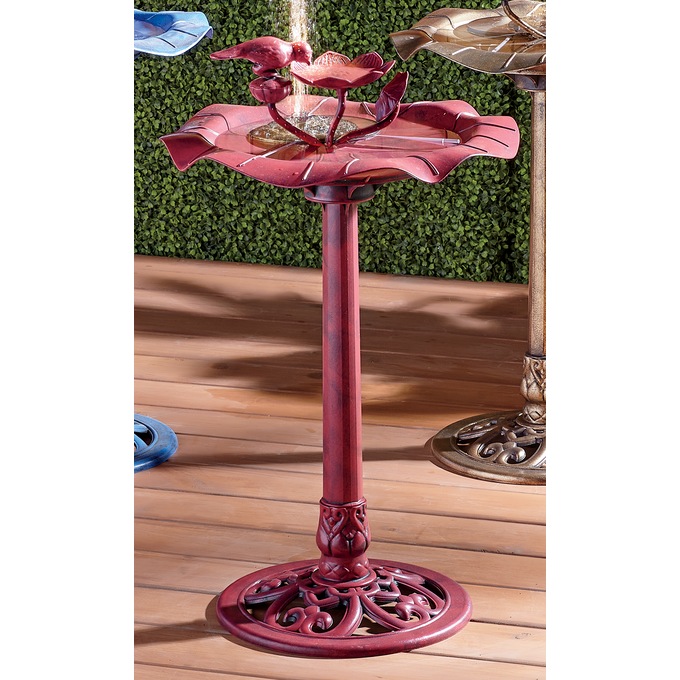 Birdbath Fountain with Bird, , large
