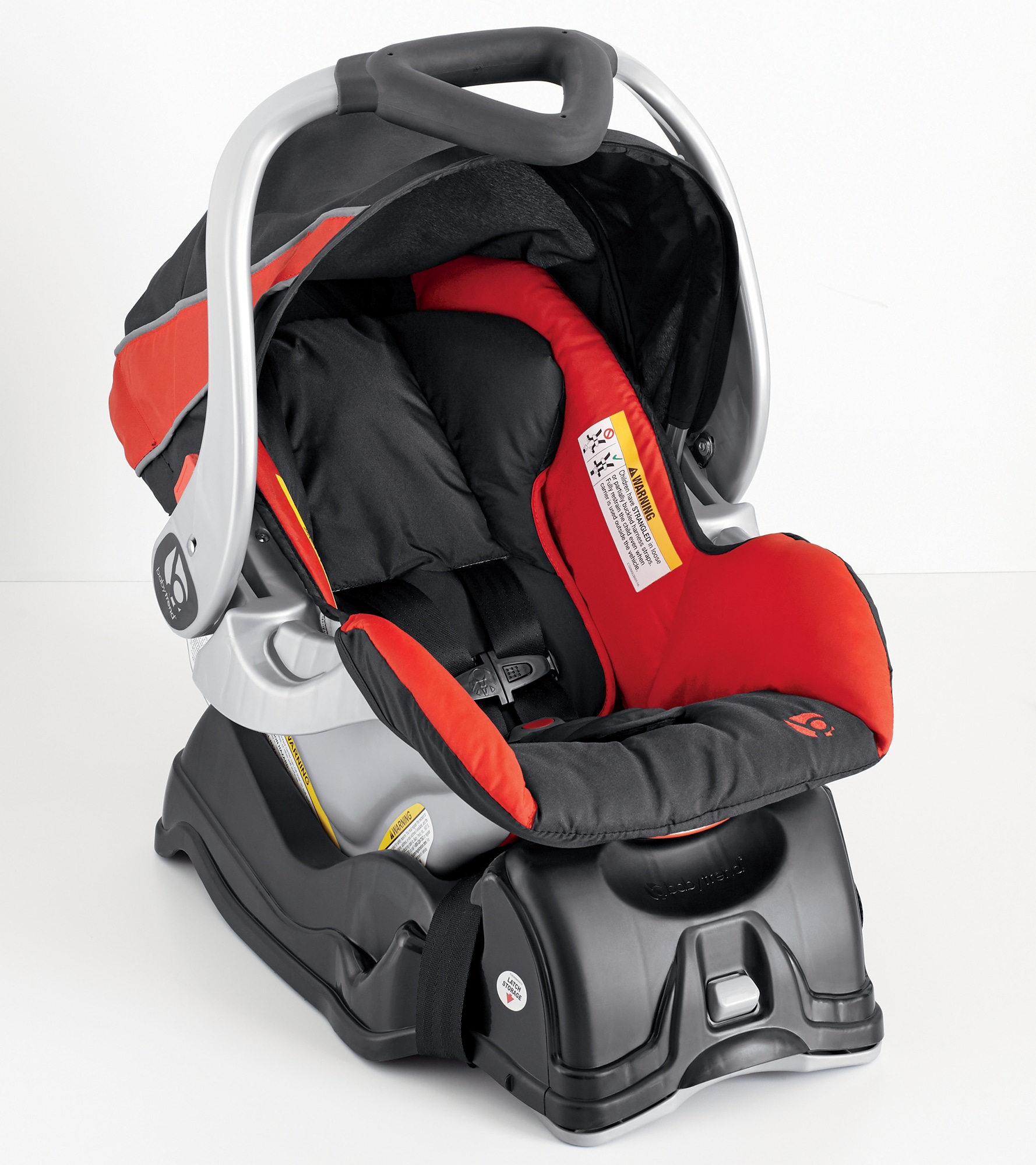 red infant car seat