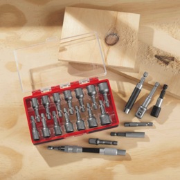 21-Piece Socket Bit &amp; Nut Driver Set, , large
