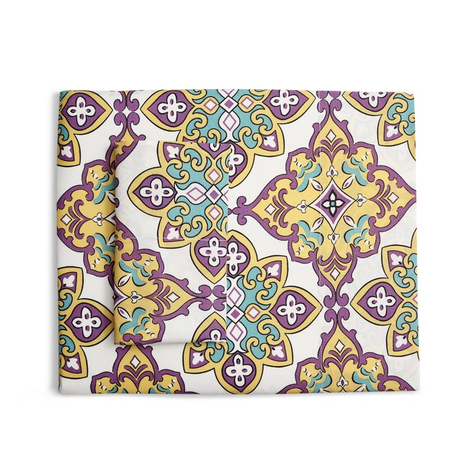 Color Connection Print Microfiber Sheet Set by Montgomery Ward, , large