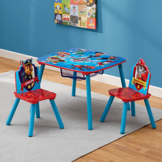 Paw patrol plastic on sale table and chairs