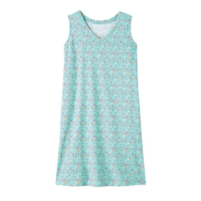 2-Pack Sleeveless Sleepshirts, Cats Dogs & Flowers, large
